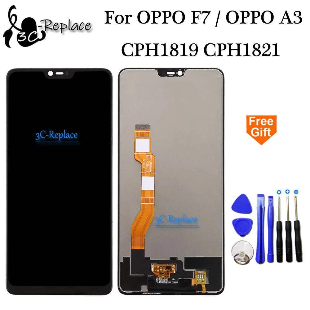 100% протестированный 6 23 дюймовый черный для Oppo F7/для A3 Полный ЖК дисплей