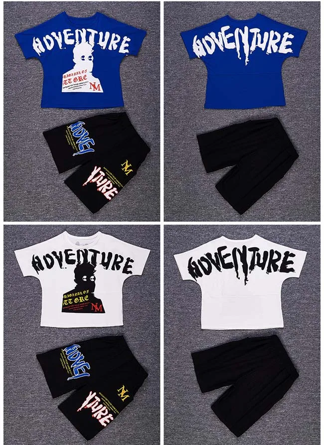 Одежда для мальчиков и девочек летний комплект детской одежды танцевальные