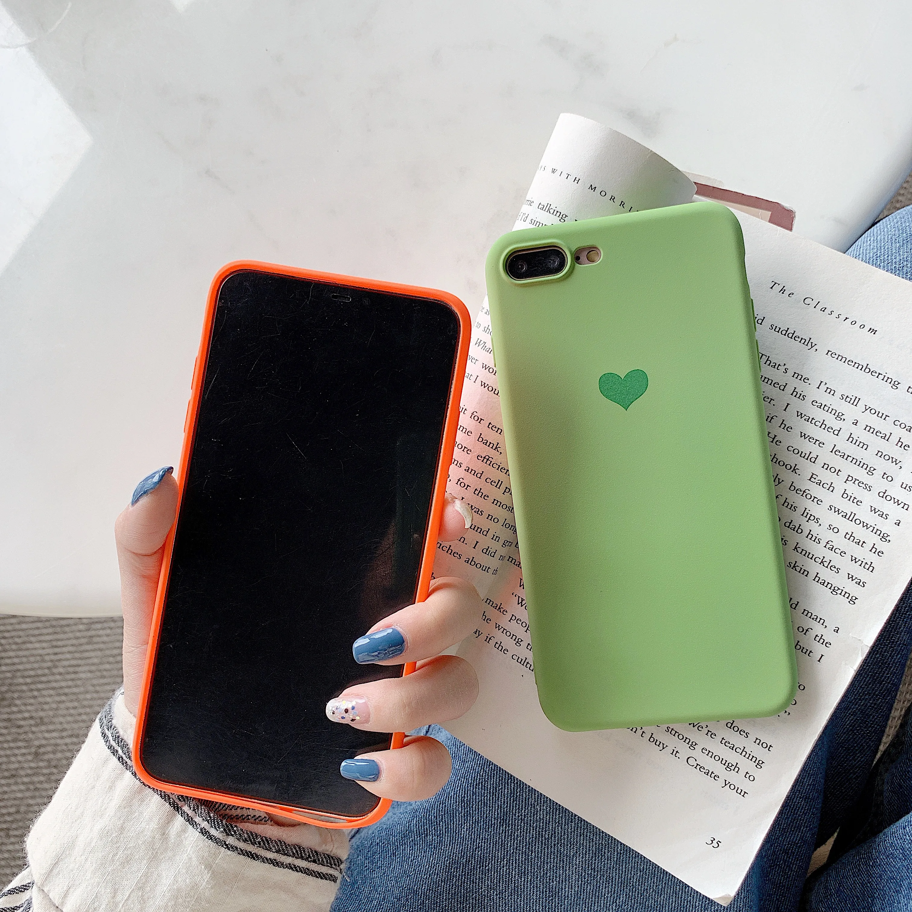 Чехол с сердечком для Samsung Galaxy S10 / S9 Plus S8 | Мобильные телефоны и аксессуары