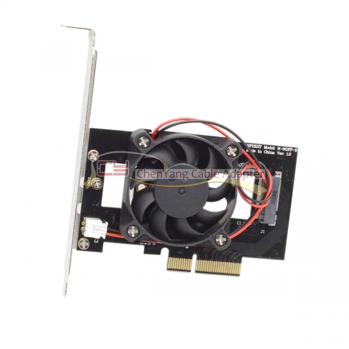 Chenyang-Cable CY PCI-E 3,0x4 полоса Хост адаптер конвертер карта M.2 NGFF M ключ SSD к Nvme PCI Express с охлаждающим вентилятором