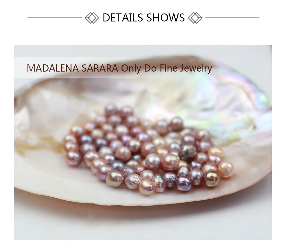 

MADALENA SARARA Genuine Pearl AAA Grade Freshwater Pearl Baroque Natural Purple Without Flaw High Brightness Luxury Pearl Bead
