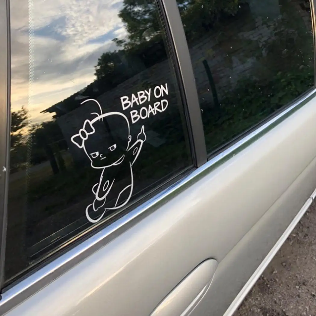 Auto Cute Vinyl Warning Decoration Reflective Sign Body Decal Car Cars Trucks Baby Characters Glue Sticker | Автомобили и