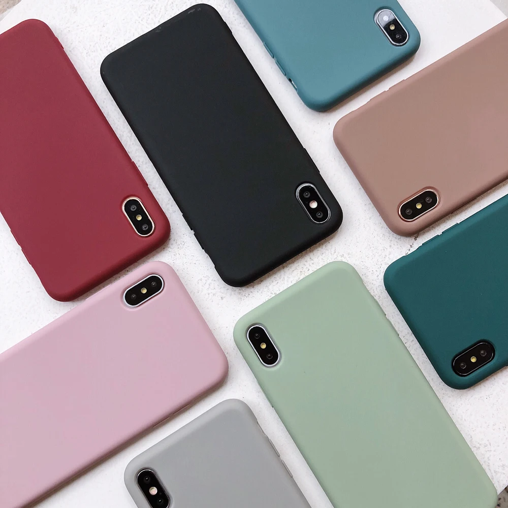 Мягкий силиконовый чехол LACK для iPhone X XS Max XR 6 6S 7 8 Plus яркий оранжевый задней панели |