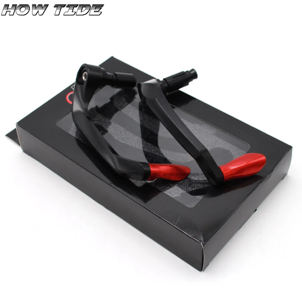 red Universal 7/8" 22mm Motorcycle Handlebar Brake Clutch Levers Protector Guard For Kawasaki ZX10R ZX 10R ZX-10R - Цвет: red