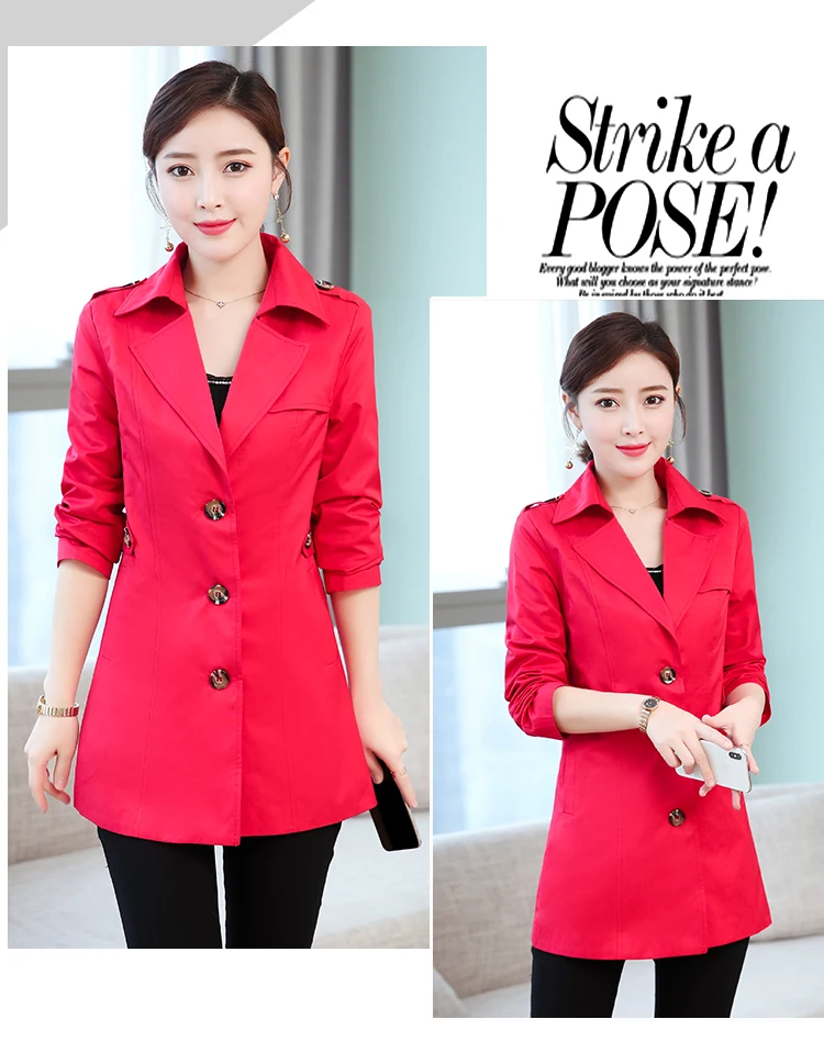 2019 г. новые женские Тренч штормовка женский длинный участок весенние и осенние