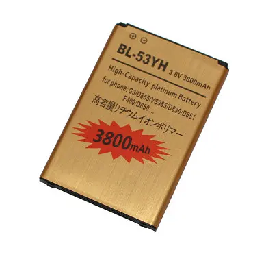 1x3800mAh Золотой литийионный Аккумулятор для Батарея + стены Зарядное устройство LG G3