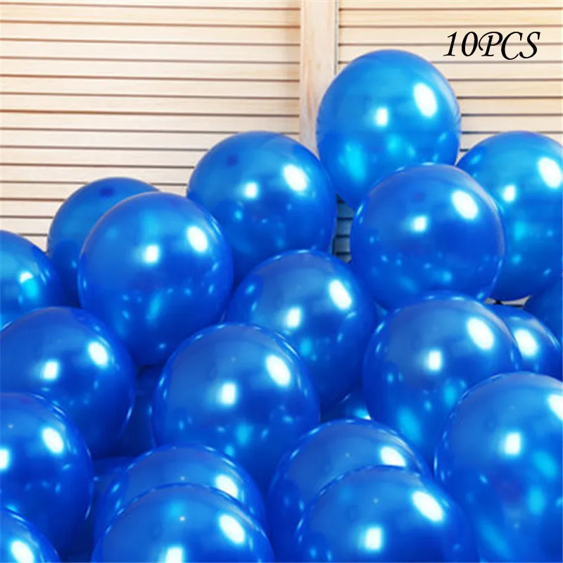 blue 10 шт. 1,5 г латексные шары с жемчугом на день рождения 10 шт. Надувное свадебное украшение воздушные шары с днем рождения - Цвет: blue