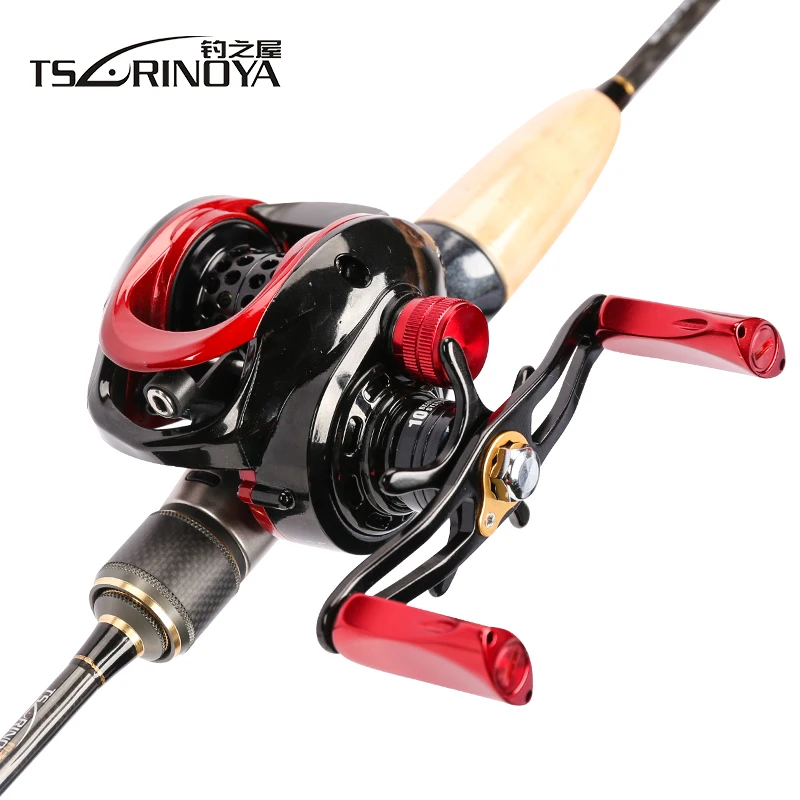 

TSURINOYA Fishing Combo PROFLEX II 1.89m Casting Rod Lure Weight 2-8g +10BB6.6:1 XF-50 Baitcasting Reel 100m PE Line Spoon Rod