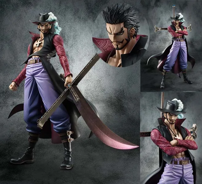 Японское Аниме POP One Piece Hawk Eye Dracule Mihawk фигурка 22 см|figurine jesus|figure earringsfigure package |