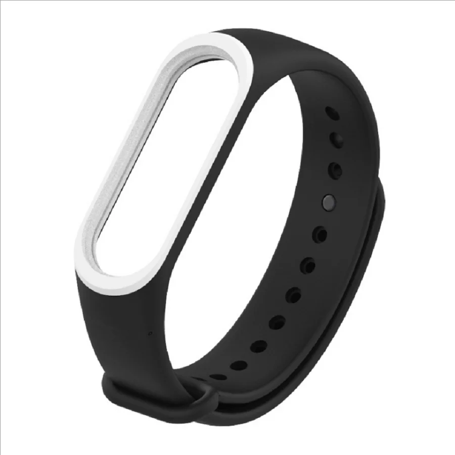 Ремешок силиконовый для Mi Band 3 двухцветный спортивный фитнес браслет Xiaomi