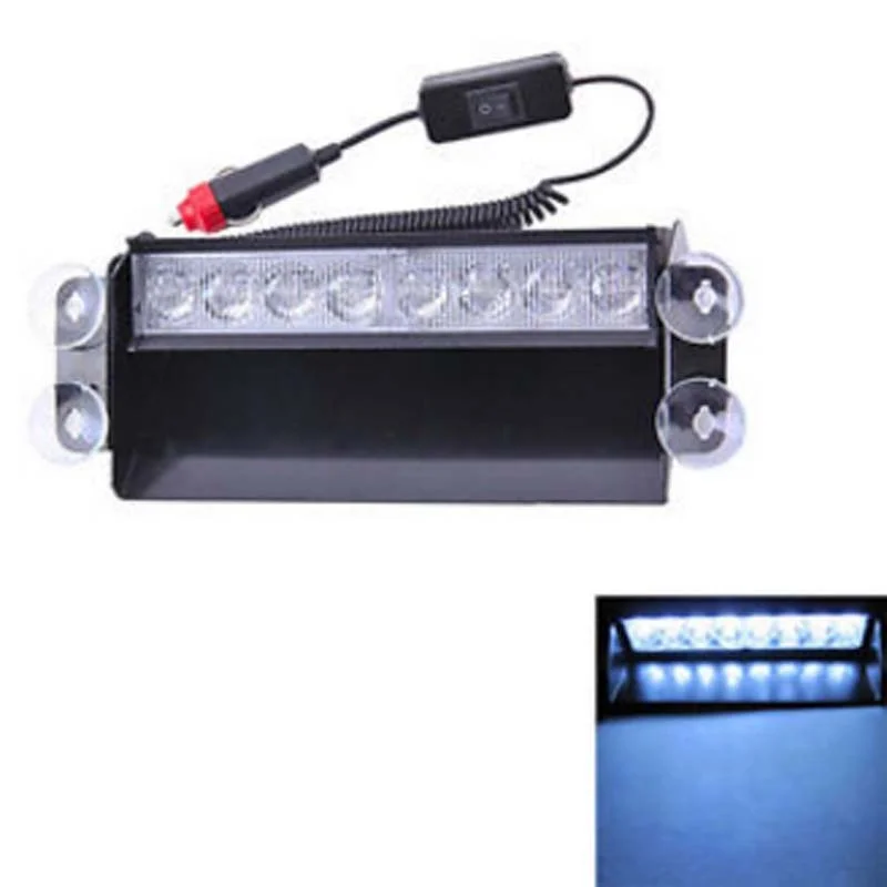 10 шт./лот 12 В авто 8 LED Полицейский стробоскоп синий тире аварийный мигающий