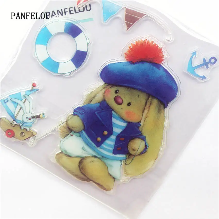 PANFELOU Собака Мальчик прозрачный силиконовый штамп/печать DIY
