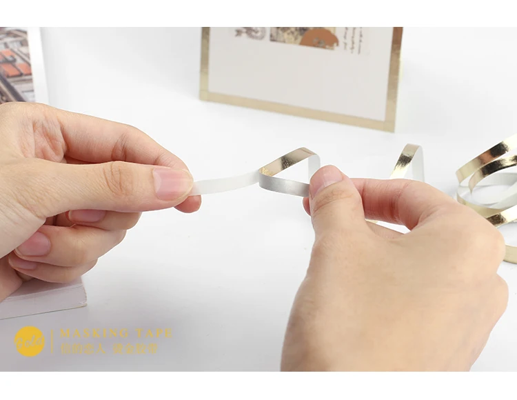 5 мм* 5 м цветная лазерная тонкая васи лента Golding клейкая лента DIY Скрапбукинг наклейка этикетка ремесло маскирующая лента