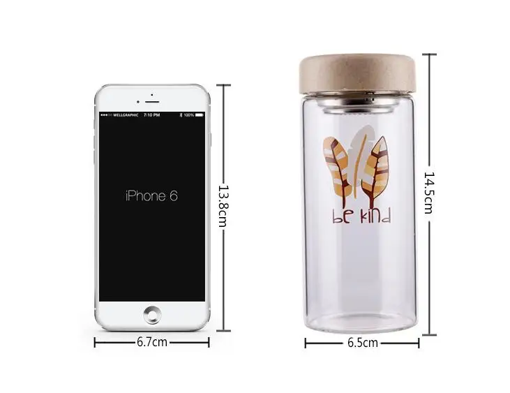 Освежающий очки просто личность Спорт на открытом воздухе бутылка Женский творческий Портативный чай фильтр мини легко