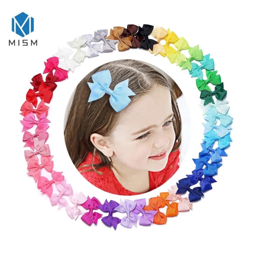 MISM 40 шт./компл. 2 5 &quotПринцесса BB заколки для волос Красочные зажимы девочек бант