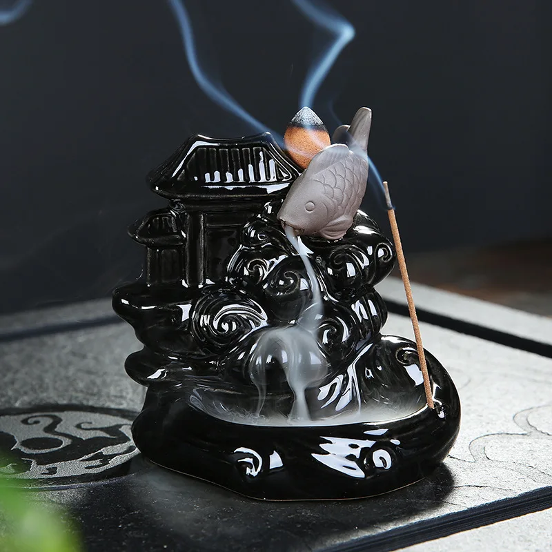 Статуя Будды Incensory конусы для благовоний керамическая курильница держатель