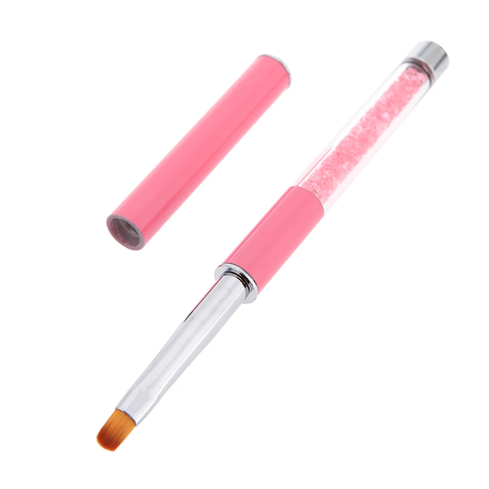 Nail Brush Pen BQAN дизайн ногтей, ручка с кисточкой из горного хрусталя акриловая ручка лак для ногтей гелевый рисунок кисть Маникюр дизайн ногтей салонные инструменты - Цвет: Nail Brush Pen