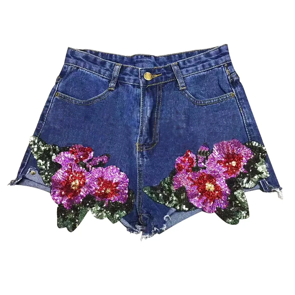 2019 летние корейские толстые джинсовые шорты отверстие стрейч большой размер