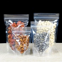 800Pcs/Lot 3.5''x4.9'' (9x12.5cm) Stand Up Clear Plastic Package Bag for Food Coffee Storage Resealable Zipper Lock Zip Lock Bag