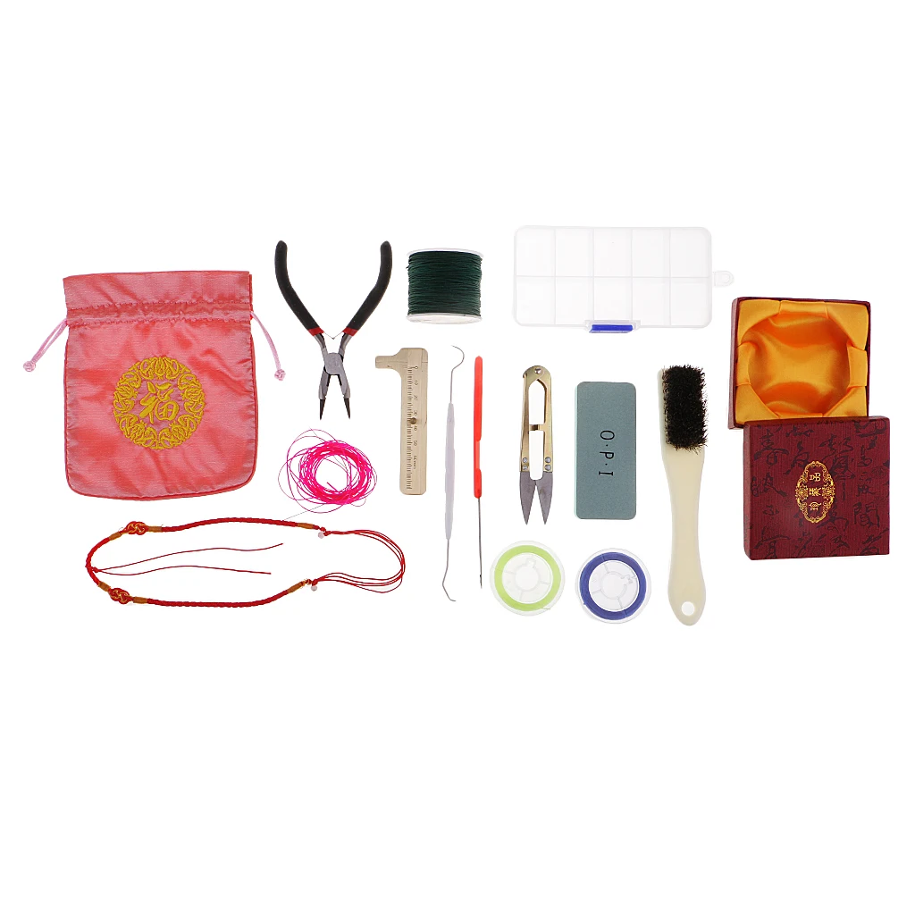 15 Pieces/set Jewelry Making Tools Kit Hand Pliers For Beading Crafting With Case And Blessing Cloth Bag | Украшения и аксессуары