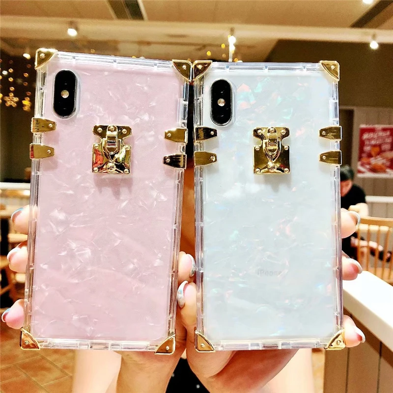 Kerzzil мечта Shell чехол для iPhone X XS XR Max Роскошные площадь ТПУ 7 8 6 S Plus блеск случаях |