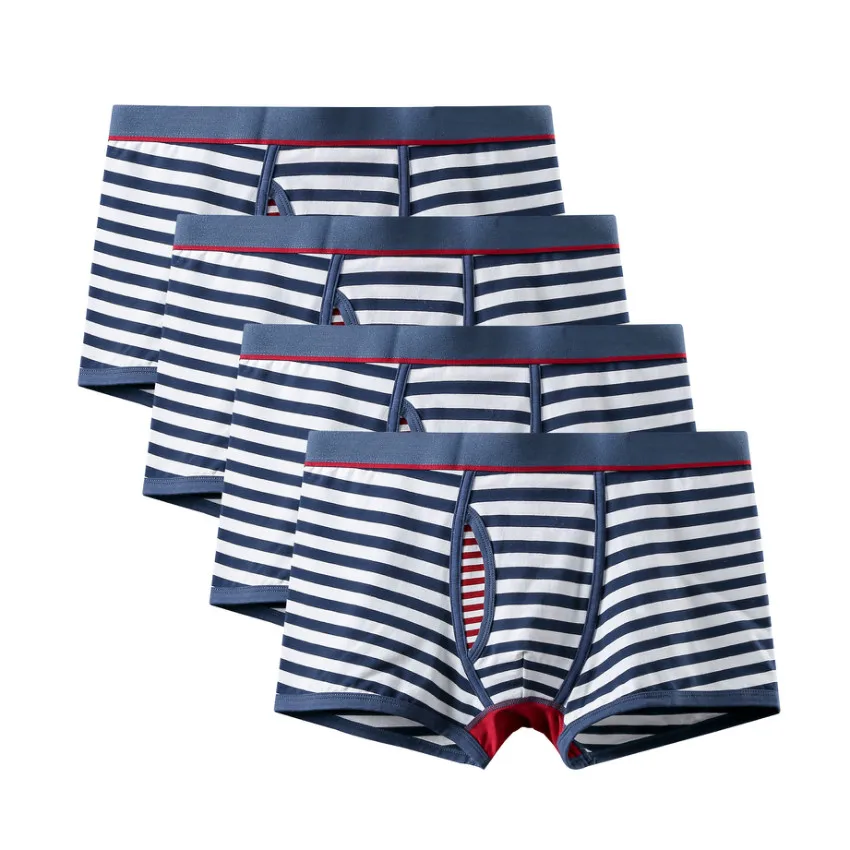 4Pcs A0917 Blue L1 4 шт./лот горячая Распродажа, мужские плавки, новинка Mr Модная стильная качественная хлопковая Мужская Мужские шорты-боксеры, детское белье, трусы мужские дома детское нижнее белье - Цвет: 4Pcs A0917 Blue L1