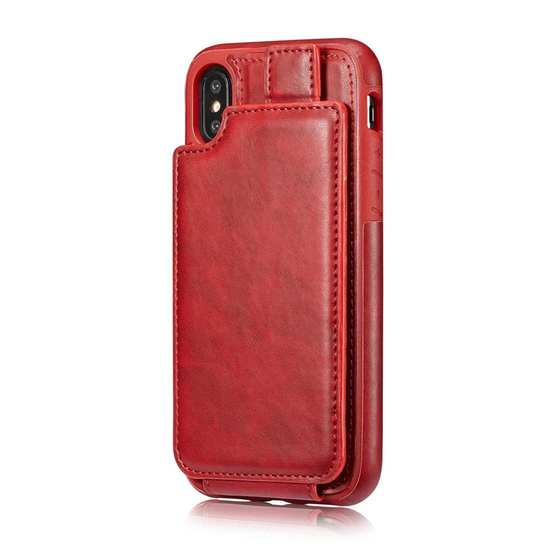 Вертикальный чехол из искусственной кожи для iphone X XS 8 7 6 Plus ударопрочный