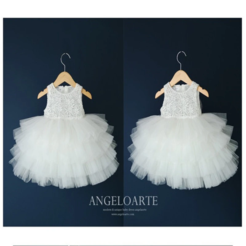 2017 Special Offer Hot Sale Tulle Baby Girl Christening Gowns Girls Wedding Dress Party Princess Tutu Infant Baptism Ball Gown | Детская