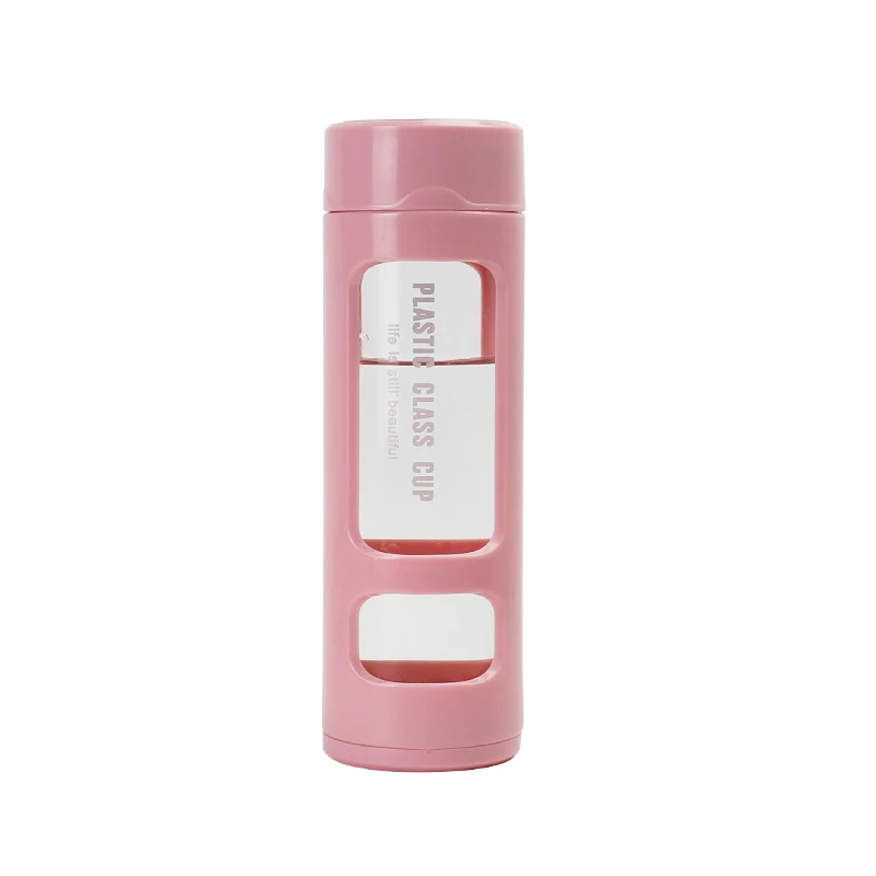 

Portable Outdoor Travel Office Glass Water Bottle Heat-resistant Sports Travel Bottles Creative Plastic Glass Cup