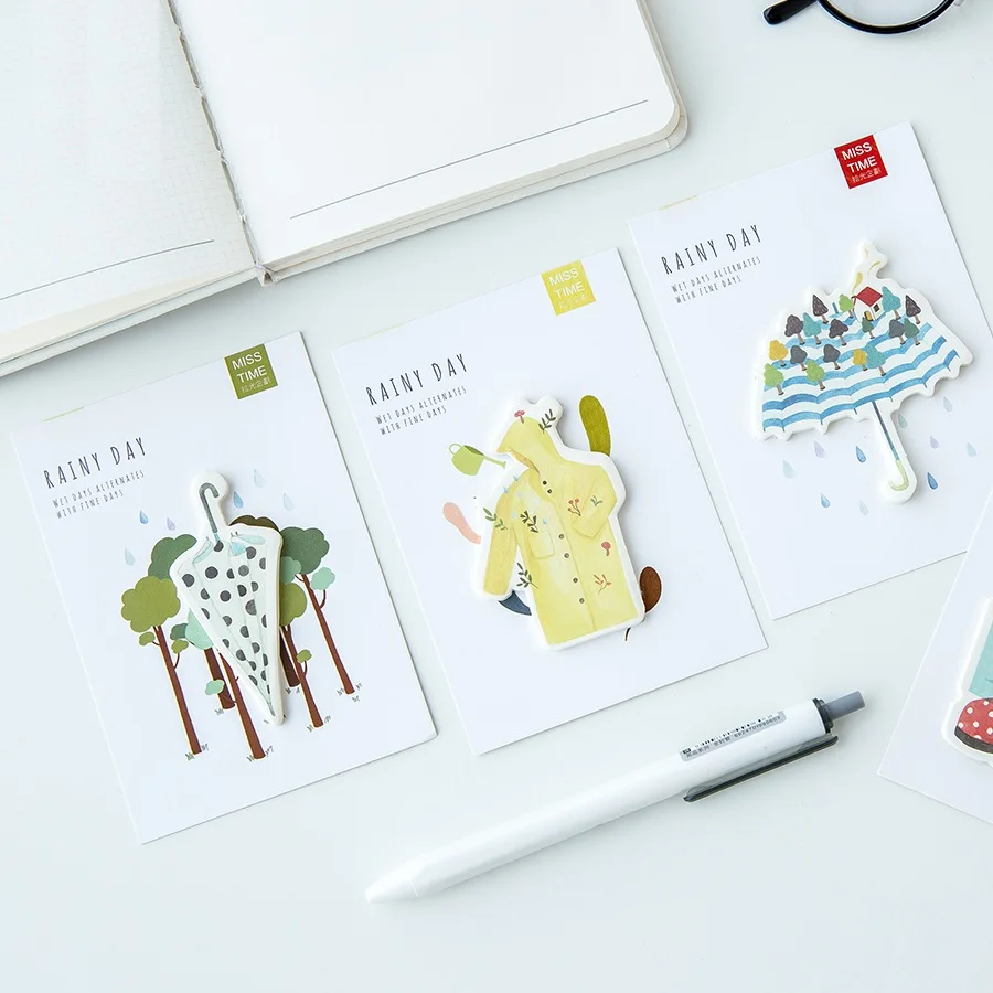 4 шт./лот блокнот для дождливого дня декоративная записная книжка канцелярские