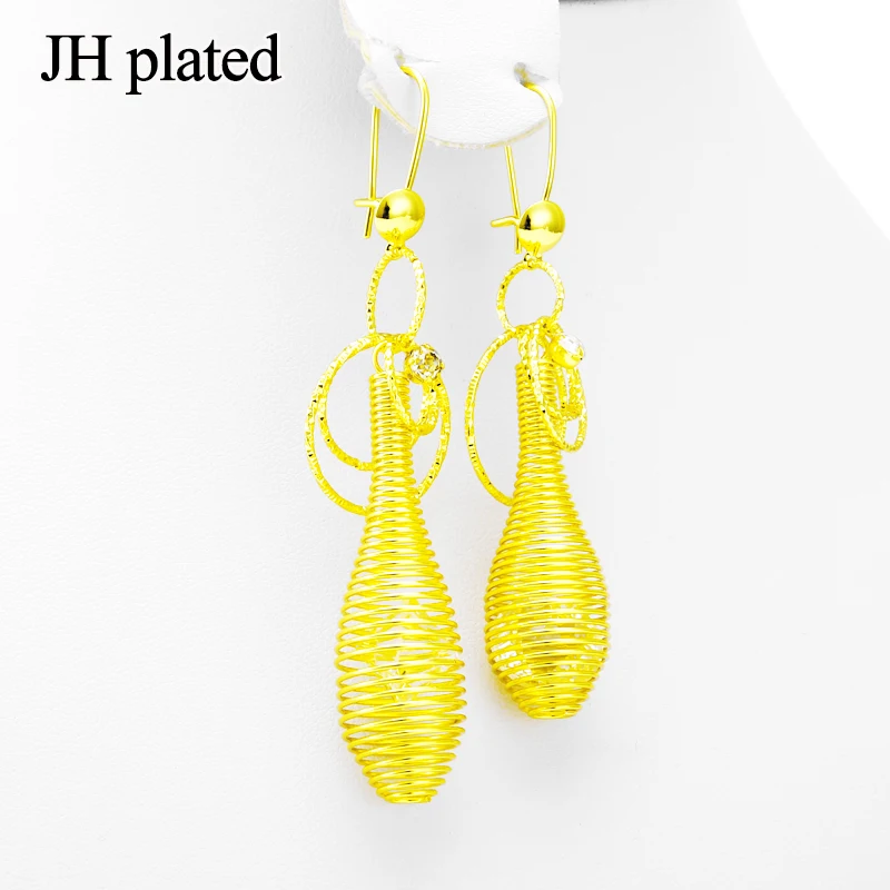 JHplated африканские серьги для женщин золотой цвет Индонезия Нигерия Конго