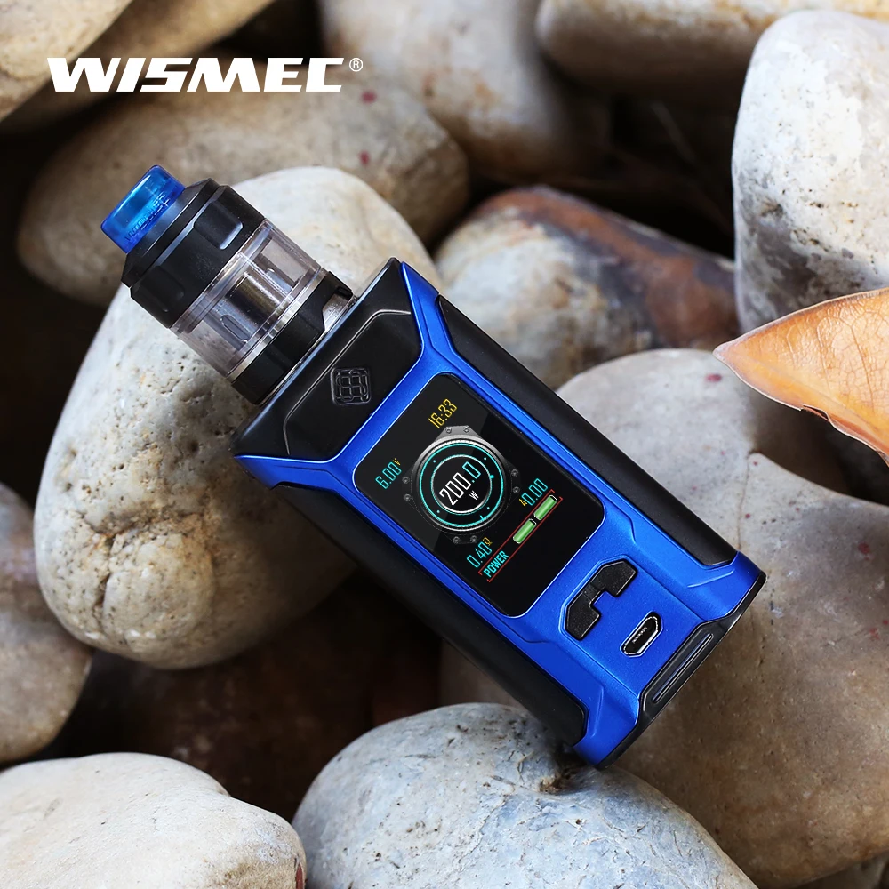 Оригинальный wismec извилистые RAVAGE230 с GNOME Evo Комплект 2 мл/4 мл 230 Вт Выход VW/TC Ni/TC Ti/TC