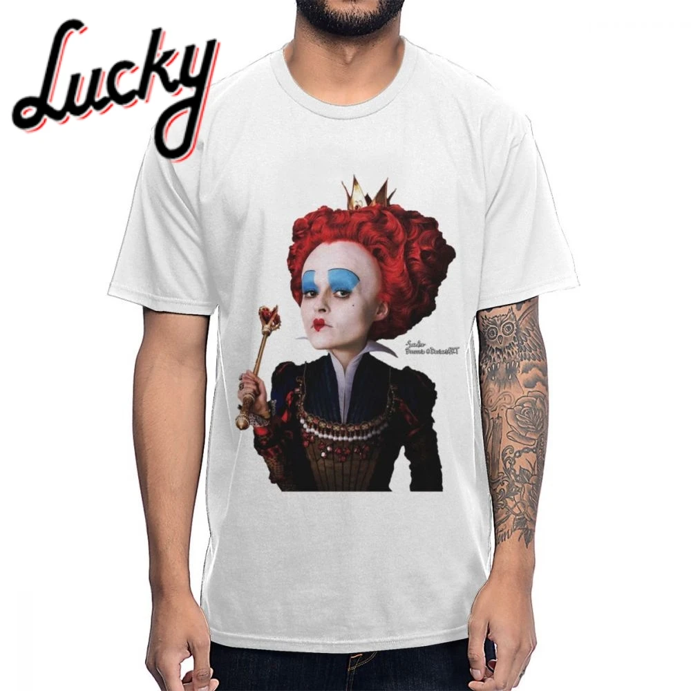 Футболка с надписью Great Queen Of Hearts Red-queen Alice Adventures In Wonderland Мужская Уличная одежда