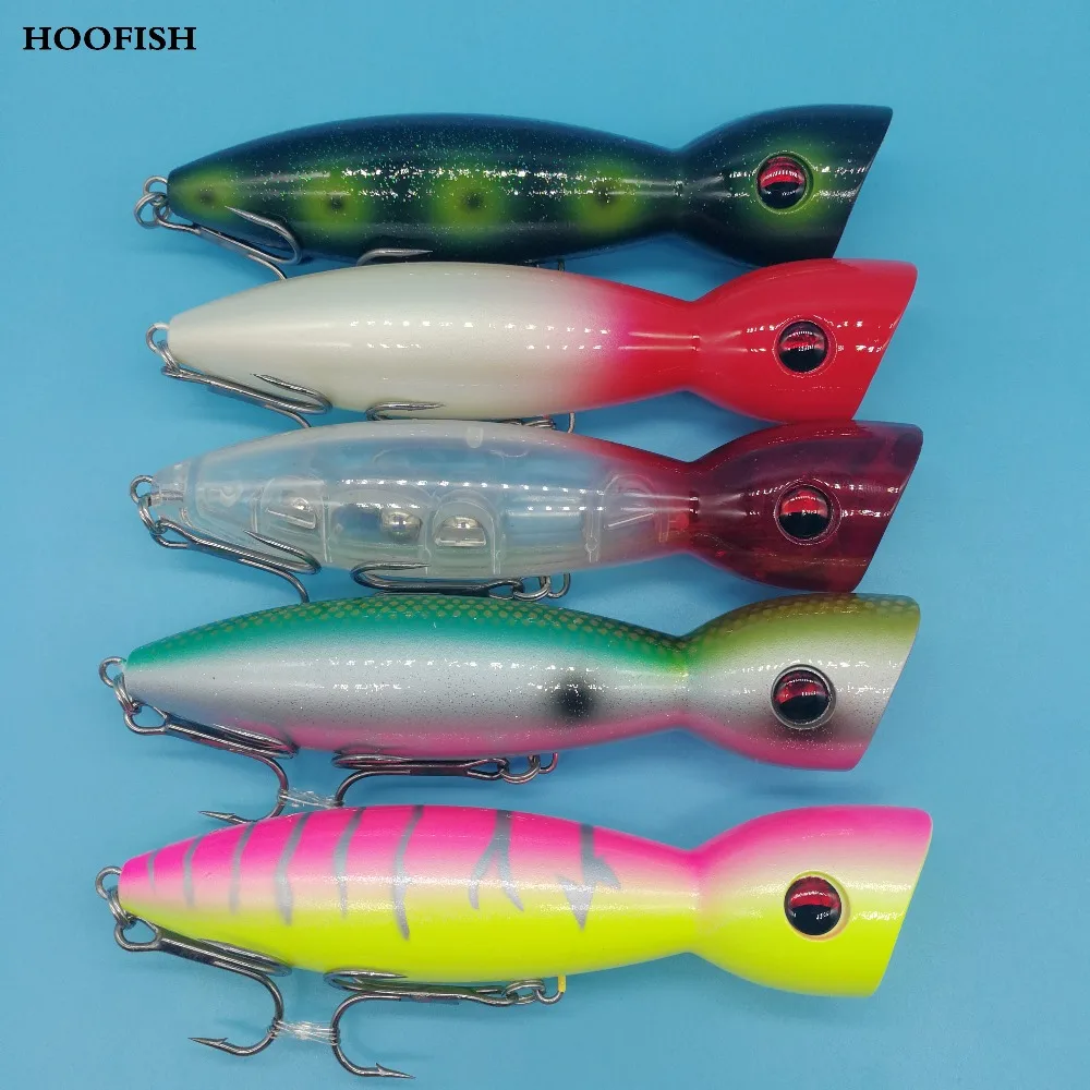 HOOFISH 1 шт./партия, Поппер, приманка для воды, 55 г/13,5 см, искусственная жесткая приманка, рыболовные приманки, плавающие изделие