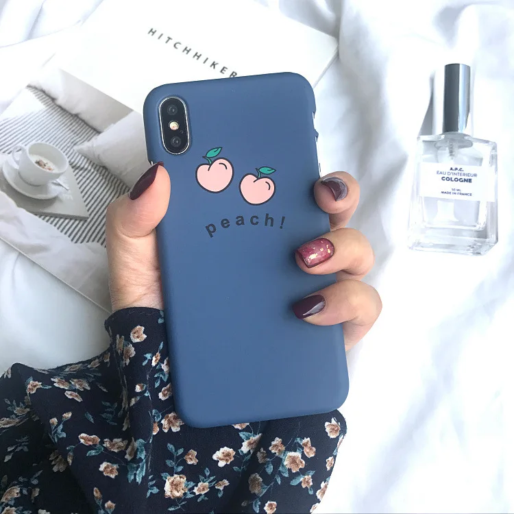 Модный персиковый чехол для телефона Iphone X XS Max XR 8 7 6 6S Plus жесткий пластиковый