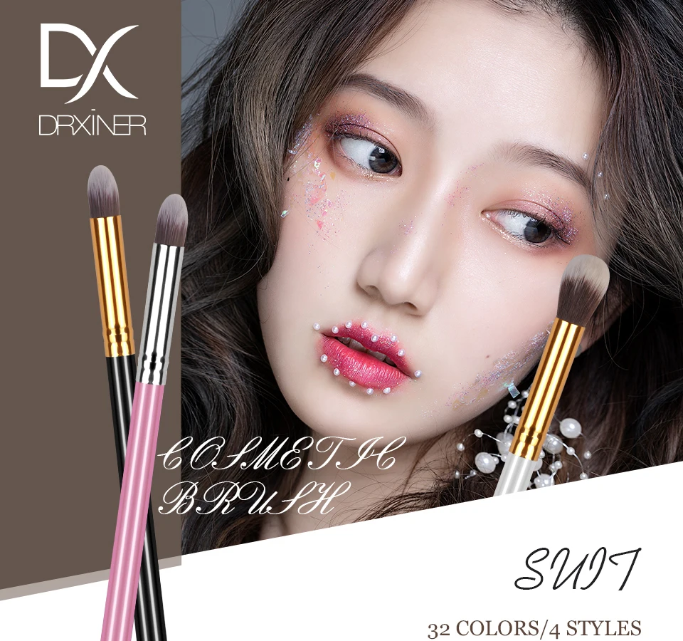 Drxiner кисти для макияжа 4 шт. тени для век Кисть для смешивания кисти для макияжа бровей синтетическая щетина Красота Косметика набор кистей