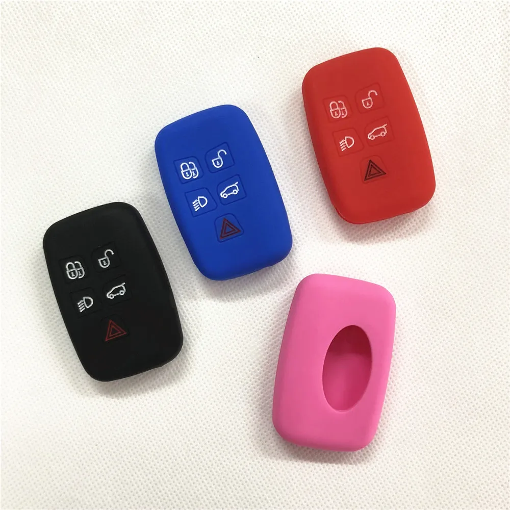 5 Button Silicone Car Remote Key Fob Shell Cover Case For Land Rover Range Sport Vogue Evoque Discovery 4 | Автомобили и