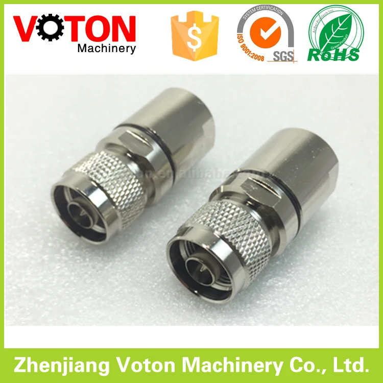 Бесплатная доставка 2 шт медный штекер прямой зажим RF N мужской тип соединитель