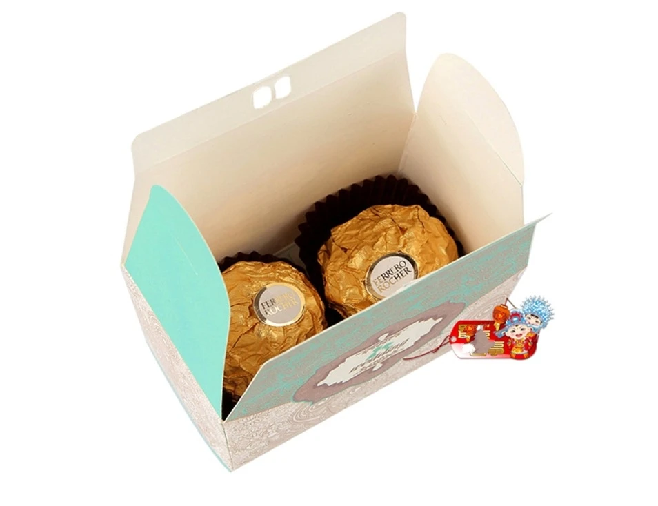 Синяя коробка для конфет свадебвечерние bomboniere с лентой свадебные подарки