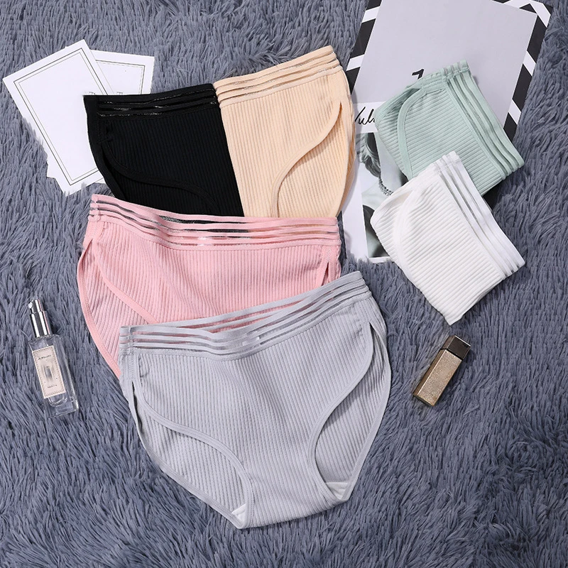 

Cotton Soft Pink Ventilation Gray Green Simple Women Girls 2018 New Arrival 1PC Black White Skin Color Thread Comfortable