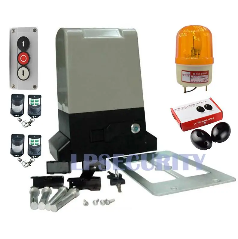 kit6 LPSECURITY автоматические раздвижные ворота открывалка двигатель для ворот до 800 кг(фотоэлементы, кнопки, лампы, клавиатуры, GSM ворот опционально - Цвет: kit6