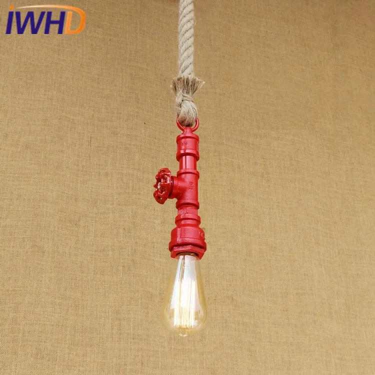 IWHD водопроводная винтажная лампа Лофт промышленный подвесной светильник s