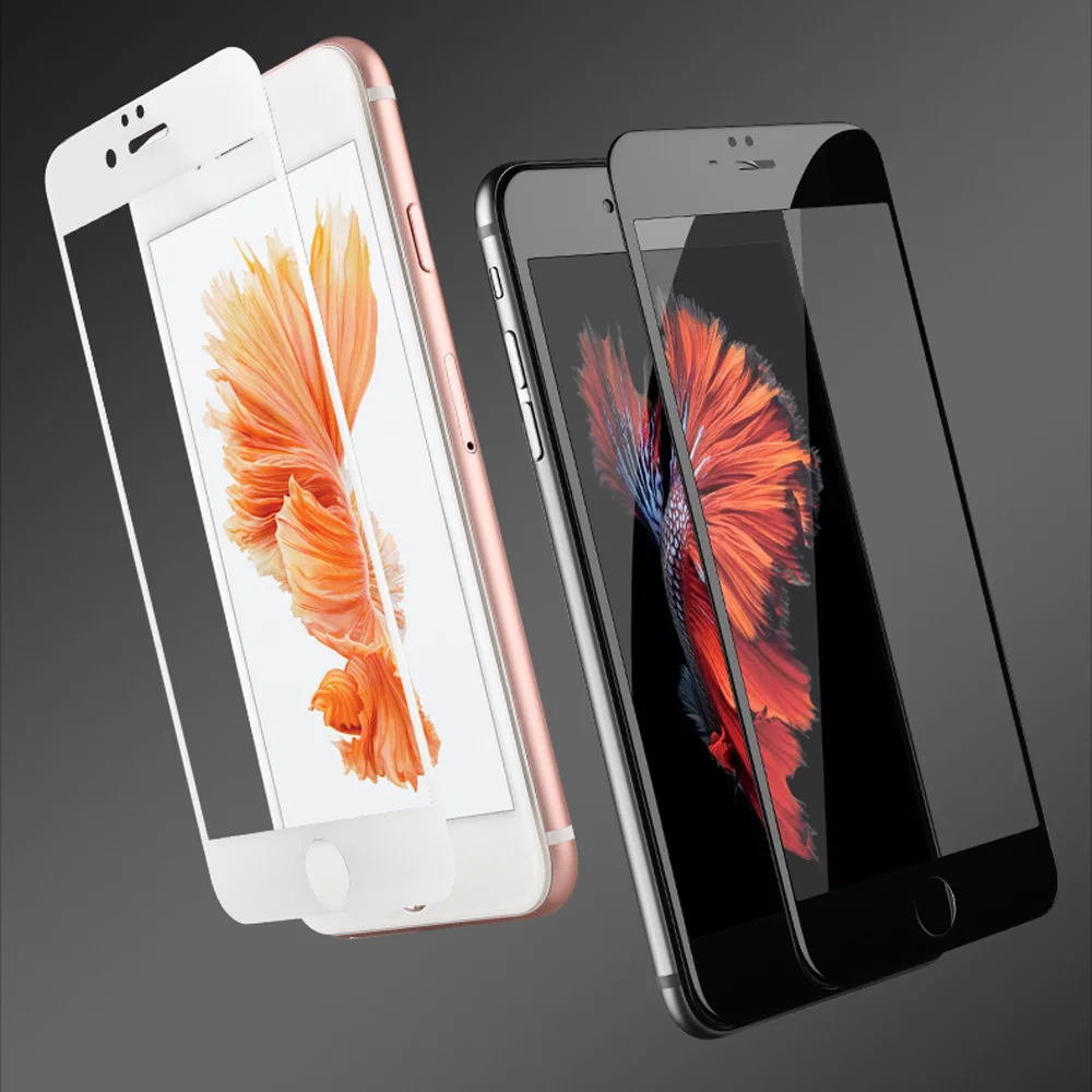 6 plus 3D изогнутый край Полное покрытие закаленное стекло передняя для iPhone 6S