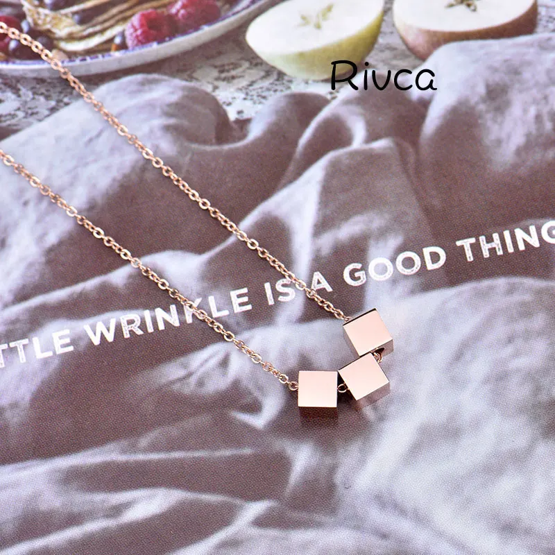 Женское модное Очаровательное ожерелье из нержавеющей стали Европейский