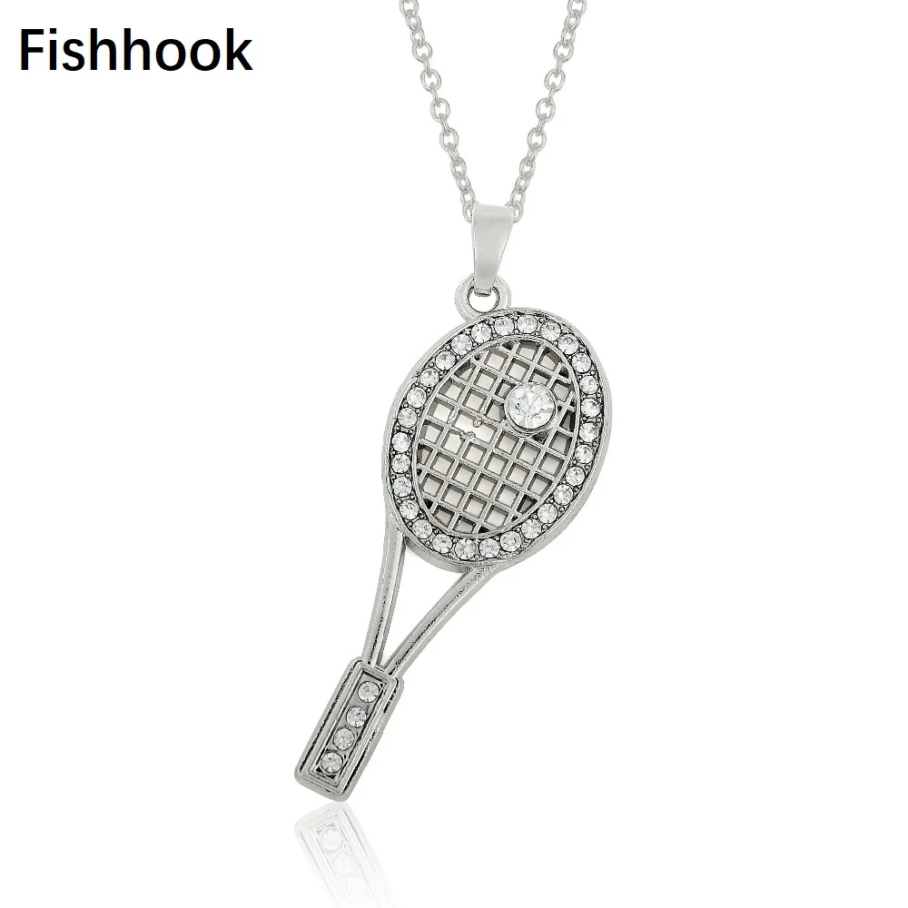 Рыболовная цепочка из цинкового сплава ракетка для тенниса кристальная подвеска