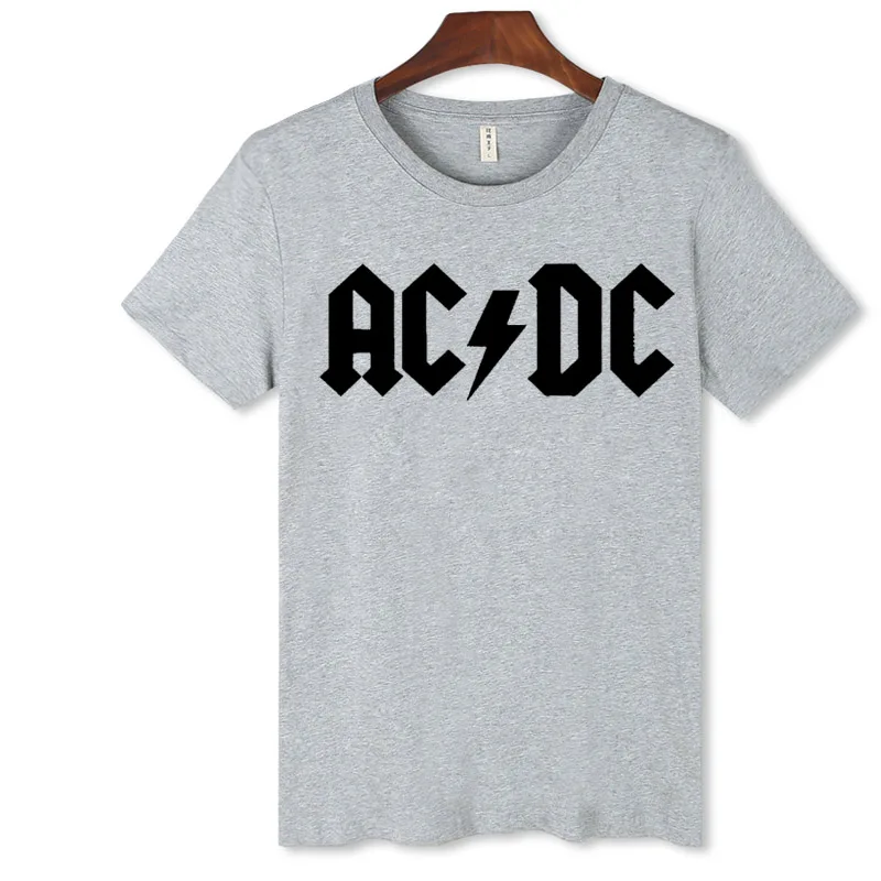 Ac/DC y negro camiseta бланка де hombre con 2016 hombres moda marca camisetas ан Случайные Хлопка Футболка