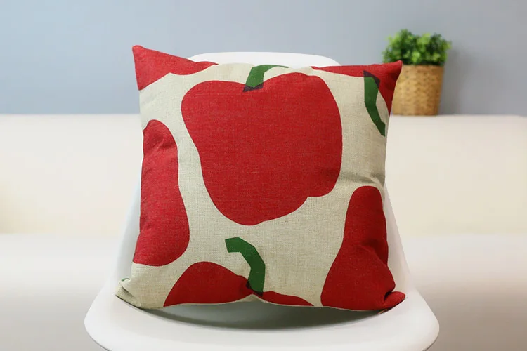 Простая Скандинавская идиллическая Подушка с принтом деревни Милая Красная
