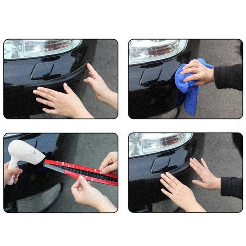 4 шт. Защитные уголки для автомобильного бампера|rubber texture|rubber stickerrubber corner guard |