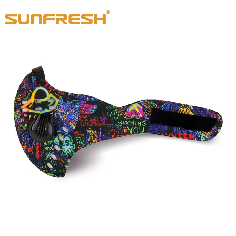 Multicolor mask Волшебная повязка на голову для спорта на открытом воздухе, велосипедная маска PM2.5, моющаяся маска со сменным фильтром, маска для лица против загрязнения рта - Цвет: Multicolor mask