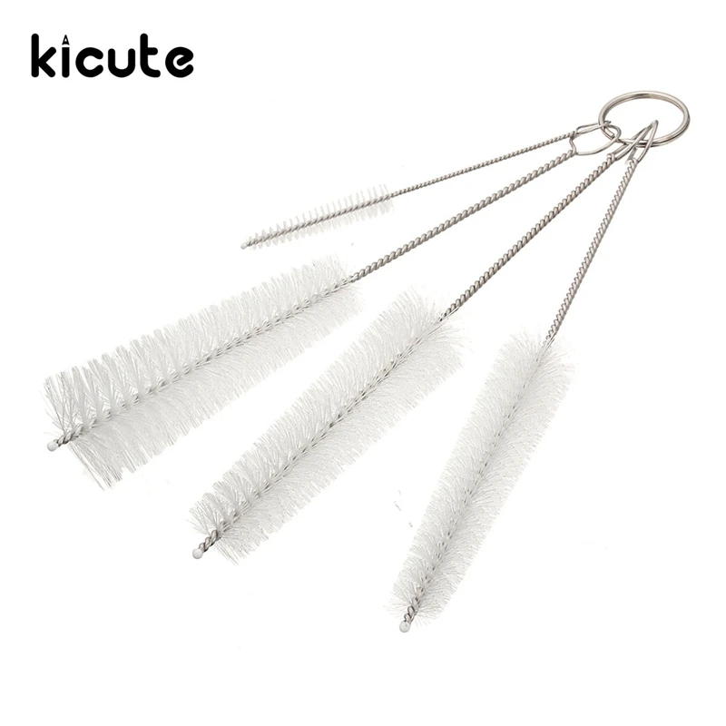 Kicute 4 шт. бутылочный носик Пробирка для чистки чашек моющая ручка щетка инструмент для чистки лабораторного оборудования школьные канцелярские принадлежности